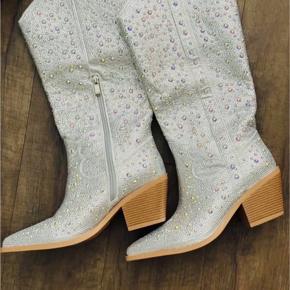 Viviliny Silver Rhinestone Western Cowgirl